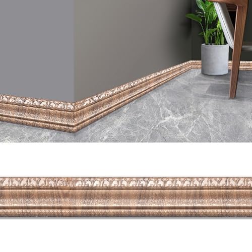 3D-Dekorkantenstreifen – selbstklebende, wasserdichte Wandverkleidung – 4,6 m lange Sockelleiste aus XPE-Schaum in 13 Farben, 1 Stück(Dark brown) von CHAOMIN