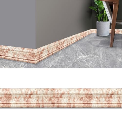 3D-Dekorkantenstreifen – selbstklebende, wasserdichte Wandverkleidung – 4,6 m lange Sockelleiste aus XPE-Schaum in 13 Farben, 1 Stück(Golden yellow) von CHAOMIN