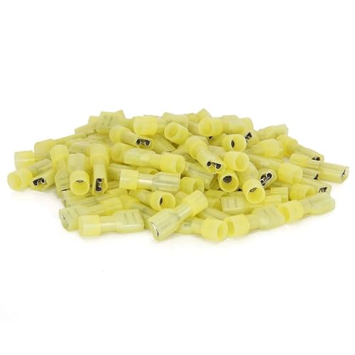 500 Stück hochtemperaturbeständige Crimp-Kabelverbinder aus Nylon – 22-16/16-14/12-10 Klemmen for elektrische Verbindungen(Yellow) von CHAOMIN