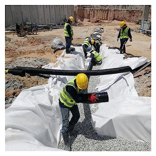 Strapazierfähiges 5oz-Geotextilvlies for die Unterlage von Einfahrten – Hochwertiges Unkrautvlies for die Landschaftsgestaltung(White,1.5mx35m/4.9ftx115ft) von CHAOMIN