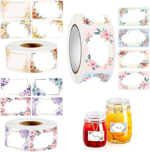 750 Stück Marmeladen Etiketten Selbstklebend zum Beschriften Gewürzetiketten Marmeladengläser Aufkleber Klebeetiketten Gläser Marmelade Backen Flaschen，Ideal für Marmeladengla & Glasflaschen von CHAOTEMAI