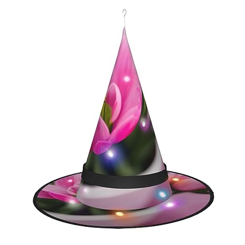CHARMERM Frühling liegt in der Luft, Halloween Hexenhüte mit LED-Lichtern, Hexenhut für Damen CHARMERM Frühling liegt in der Luft, Halloween Hexenhüte mit LED-Lichtern, Hexenhut für Damen von CHARMERM