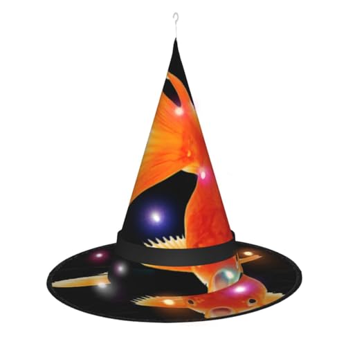 CHARMERM Halloween Hexenhüte in Form eines echten Fisches mit LED-Lichtern, beleuchteter Hexenhut für Damen CHARMERM Halloween Hexenhüte in Form eines echten Fisches mit LED-Lichtern, beleuchteter Hexenhut für Damen von CHARMERM