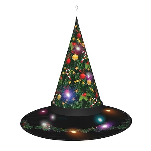 CHARMERM Hexenhüte für den Weihnachtsbaum mit LED-Lichtern - beleuchteter Hexenhut für Damen von CHARMERM