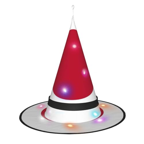 CHARMERM Hexenhut mit japanischer Flagge für Halloween mit LED-Lichtern, beleuchteter Hexenhut für Damen von CHARMERM