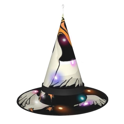 CHARMERM Lustiger Halloween-Pelikan Hexenhut mit LED-Lichtern, leuchtender Hexenhut für Frauen CHARMERM Lustiger Halloween-Pelikan Hexenhut mit LED-Lichtern, leuchtender Hexenhut für Frauen von CHARMERM