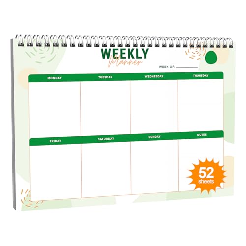 Wochenplaner Block, To-Do-Listen-Notizblock mit 52 undatierten Blättern, 17.6 x 25 cm, Wochenplaner für Frauen und Männer, Arbeit, Studium und Alltag, B5-LG Wochenplaner Block, To-Do-Listen-Notizblock mit 52 undatierten Blättern, 17.6 x 25 cm, Wochenplaner für Frauen und Männer, Arbeit, Studium und Alltag, B5-LG von CHARMGIFTBOX