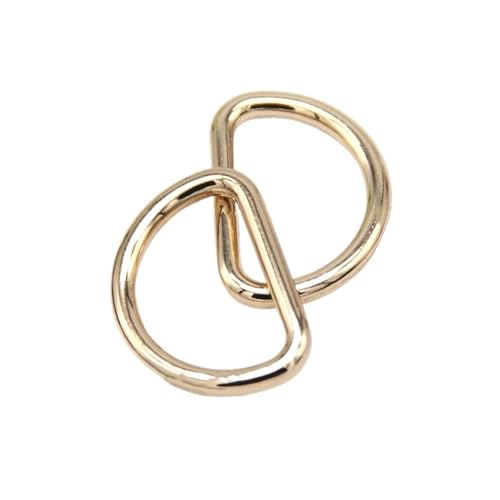 CHATROOM 35mm 40mm D Runde Gold Metall Ring Schnallen for Leder Gürtel Schuhe Taschen Kleidungsstück Große Dekorative DIY Handwerk (Color : Light Gold, Size : 40mm 4pcs) von CHATROOM
