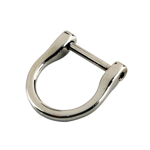 CHATROOM Abnehmbare, abnehmbare, offene Schraube mit D-Ring-Schnalle aus Metall, Schäkelverschluss for Lederhandwerk, Taschengurt, Gürtelgriff, Schultergurt(Silver,25mm) von CHATROOM