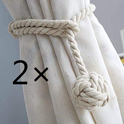 CHBOP 2 Stück Vorhang Zugband Gardine Gardinenhalter Vorhanghalter Raffhalter Holdback Gebinde Tie Band Tiebacks Handstricken Schnalle Baumwoll Seil mit Ball CHBOP 2 Stück Vorhang Zugband Gardine Gardinenhalter Vorhanghalter Raffhalter Holdback Gebinde Tie Band Tiebacks Handstricken Schnalle Baumwoll Seil mit Ball von CHBOP