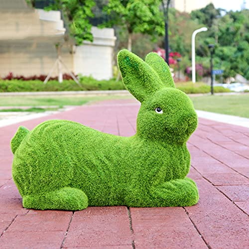 CHCWR Gartenstatue mit Beflockung, Ostermoos, Hasenfiguren, Ornament, Kunstrasen, Tier, wasserdicht, UV-Schutz, FRP, für Terrasse, Rasen, Hof, D CHCWR Gartenstatue mit Beflockung, Ostermoos, Hasenfiguren, Ornament, Kunstrasen, Tier, wasserdicht, UV-Schutz, FRP, für Terrasse, Rasen, Hof, D von CHCWR