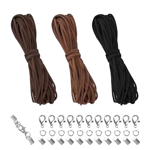 3 Farben 10M x 3mm Lederschnur Lederband, Basteln Lederbänder, Faux Wildleder Schnur, Reißfeste Lederschnur, Vintage Band Faden DIY Armbänder, Halsketten, Schmuck, Kunsthandwerk, Geschenke 3 Farben 10M x 3mm Lederschnur Lederband, Basteln Lederbänder, Faux Wildleder Schnur, Reißfeste Lederschnur, Vintage Band Faden DIY Armbänder, Halsketten, Schmuck, Kunsthandwerk, Geschenke von CHDZSW
