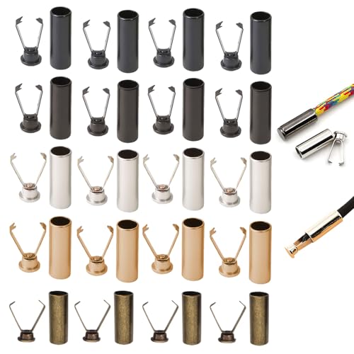 5 Farben Kordelenden Metall, 20 Stück Kordelstopper Metall, Qualitätslegierungen Rope Laces Kordelenden, Metal Cord Locks, Metal Cord Ends for Shoelaces, Accessories, DIY Design 5 Farben Kordelenden Metall, 20 Stück Kordelstopper Metall, Qualitätslegierungen Rope Laces Kordelenden, Metal Cord Locks, Metal Cord Ends for Shoelaces, Accessories, DIY Design von CHDZSW