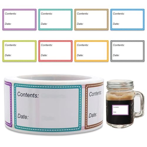 500 Stück Gefrieretiketten Zum Beschriften, Gefrieretiketten Ablösbar Ohne Rückstände, Food Freezer Labels Klein Handmade Aufkleber Marmeladen Etiketten Blank Labels Bag (25 X 40 mm) von CHDZSW