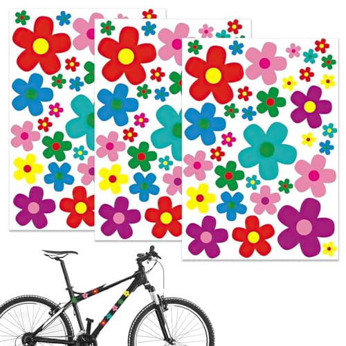 CHDZSW Fahrrad Aufkleber, 3 Stück Blumen Sticker, Wasserdicht, Für Fahrrad, Laptop, Auto, Motorrad, Handy, Notizbuch CHDZSW Fahrrad Aufkleber, 3 Stück Blumen Sticker, Wasserdicht, Für Fahrrad, Laptop, Auto, Motorrad, Handy, Notizbuch von CHDZSW