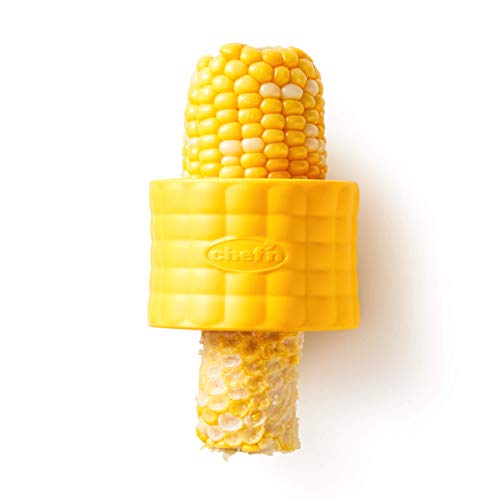 Chef'n Cob Maisschäler, Maiskolben Schäler für BBQs, Küchenhelfer Set zum Schälen von Mais, Maisschneider Messer, Maisschäler Maschine, Kunststoff, Gelb, 7 x 5 cm Chef'n Cob Maisschäler, Maiskolben Schäler für BBQs, Küchenhelfer Set zum Schälen von Mais, Maisschneider Messer, Maisschäler Maschine, Kunststoff, Gelb, 7 x 5 cm von Chef'n