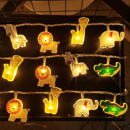Lichterkette Kinderzimmer,Tiere Lichterkette 3m,Kinder Lichterkette,Lichterkette Tierische,Lichterkette Batterie,LED Lichterkette Kinder,für Innen und Außen Party Kinderzimmer von CHENBOOW