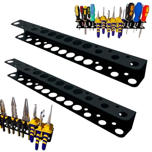 Zangenhalter Wandhalterung,2 Stück Werkzeug Wandhalter,Zangenschlüssel Organizer,Schraubendreher und Zangen Halter,Zangen Wandregal,Schraubendreher Organizer,Hammerständer,für Garage von CHENBOOW
