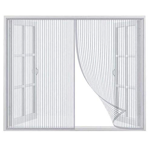 CHENG Fliegengitter Magnetvorhang 175x230cm, Insektenschutz Tür mit Klettband Magnetverschluss Mückenschutz für Fenster, Weiß CHENG Fliegengitter Magnetvorhang 175x230cm, Insektenschutz Tür mit Klettband Magnetverschluss Mückenschutz für Fenster, Weiß von CHENG