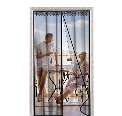 CHENG Magnetischer Türvorhang 100x245cm, Fenster Magnet Fliegenvorhang Magnetverschluss Klebemontage Ohne Bohren für Türen/Patio/Windows, Schwarz CHENG Magnetischer Türvorhang 100x245cm, Fenster Magnet Fliegenvorhang Magnetverschluss Klebemontage Ohne Bohren für Türen/Patio/Windows, Schwarz von CHENG