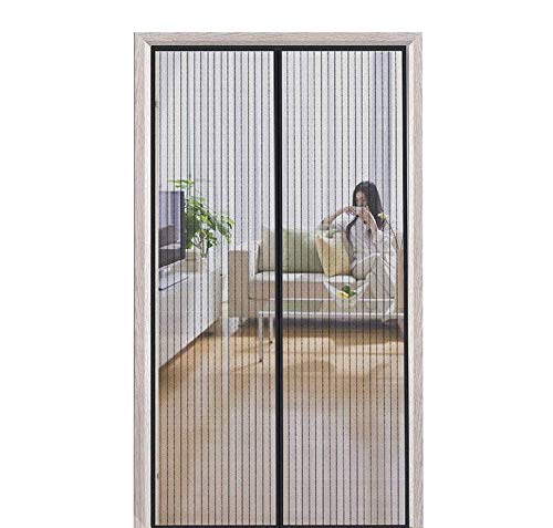 CHENG Tür Magnet Fliegengitt 85x185cm, Automatisches Schließen Insektenschutz für Magnetverschluss Flure/Türen/Windows, Schwarz von CHENG