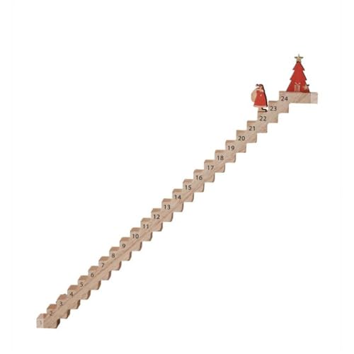 CHENGJF Countdown-Kalender für die Weihnachtstreppe, Weihnachtsmann-Countdown-Kalender, Adventskalender 2024 aus Holz mit Weihnachtsmann-Klettertreppe (1PCS) von CHENGJF