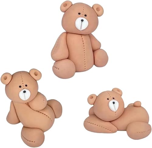 3 Stück Teddybär Kuchen Deko, Teddybär Kuchenaufsatz, Teddybär Tortendeko Geburtstag, Für Selbstgemachte Kuchendekorationen, Hochzeiten, Jubiläen, Geburtstage, Babypartys 3 Stück Teddybär Kuchen Deko, Teddybär Kuchenaufsatz, Teddybär Tortendeko Geburtstag, Für Selbstgemachte Kuchendekorationen, Hochzeiten, Jubiläen, Geburtstage, Babypartys von CHENGLI