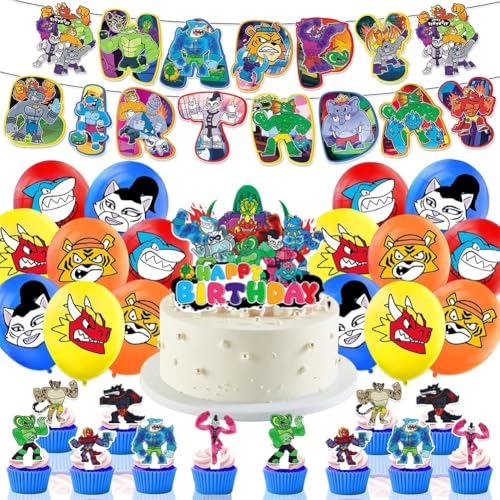 30PCS Goo Geburtstag Party Dekoration Goo Heroes Dekorationsset Geburtstagsparty Dekorationen Happy Birthday Banner Torteneinlage Kinderthemenparty Luftballons Goo Fans 30PCS Goo Geburtstag Party Dekoration Goo Heroes Dekorationsset Geburtstagsparty Dekorationen Happy Birthday Banner Torteneinlage Kinderthemenparty Luftballons Goo Fans von CHENGLI