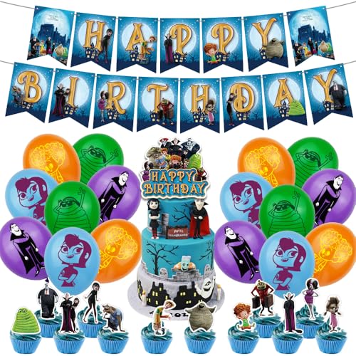 30PCS Transylvania Geburtstag Party Hotel Dekorationsset Geburtstagsparty Dekorationen Transylvania Happy Birthday Banner Torteneinlage Cupcake Topper Kinderthemenparty Luftballons 30PCS Transylvania Geburtstag Party Hotel Dekorationsset Geburtstagsparty Dekorationen Transylvania Happy Birthday Banner Torteneinlage Cupcake Topper Kinderthemenparty Luftballons von CHENGLI