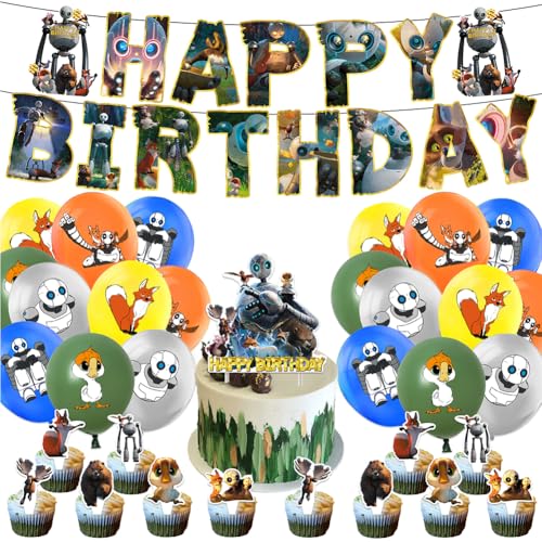 34PCS Robot Geburtstag Party Dekoration Wild Dekorationsset Geburtstagsparty Dekorationen Happy Birthday Banner Torteneinlage Kinderthemenparty Luftballons Robot Fans 34PCS Robot Geburtstag Party Dekoration Wild Dekorationsset Geburtstagsparty Dekorationen Happy Birthday Banner Torteneinlage Kinderthemenparty Luftballons Robot Fans von CHENGLI
