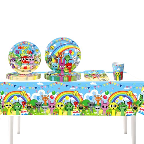 51PCS Sp-runki Partygeschirr Kindergeburtstag Set, Sp-runki Party Geschirr Horror Games Geburtstag Deko, Sp-runki Kindergeburtstag Tischdeko Sp-runki Geburtstagsparty Zubehör Party Pappbecher Teller 51PCS Sp-runki Partygeschirr Kindergeburtstag Set, Sp-runki Party Geschirr Horror Games Geburtstag Deko, Sp-runki Kindergeburtstag Tischdeko Sp-runki Geburtstagsparty Zubehör Party Pappbecher Teller von CHENGLI