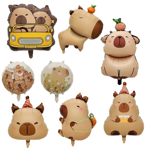 7 Stück Capy-bara Folienballons,Capybara Gebur-tstag Par-ty Dekorationen, Capybara Geburtstag Luftballons, Capybara Party Ballons für Kinder Geburtstag Party Dekoration 7 Stück Capy-bara Folienballons,Capybara Gebur-tstag Par-ty Dekorationen, Capybara Geburtstag Luftballons, Capybara Party Ballons für Kinder Geburtstag Party Dekoration von CHENGLI