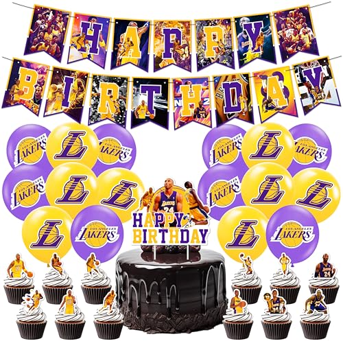 Basketball Geburtstag Deko,30PCS Basketball Star Party Mit Banner Luftballons Cake Topper Kuchen-Topper Für Jungen Teenager Basketballfans Geburtstag Partyzubehör Basketball Geburtstag Deko,30PCS Basketball Star Party Mit Banner Luftballons Cake Topper Kuchen-Topper Für Jungen Teenager Basketballfans Geburtstag Partyzubehör von CHENGLI
