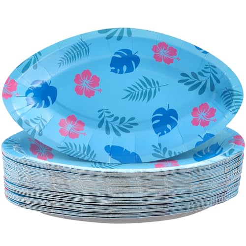CHENGU Papiertabletts für Lebensmittel, Blau, Cartoon-Thema, Geburtstagsparty, Snack-Tabletts für Sommerferien, Einweg-Servierzubehör, tropische Hawaii-Party-Dekorationen, Kekse, Chips CHENGU Papiertabletts für Lebensmittel, Blau, Cartoon-Thema, Geburtstagsparty, Snack-Tabletts für Sommerferien, Einweg-Servierzubehör, tropische Hawaii-Party-Dekorationen, Kekse, Chips von CHENGU
