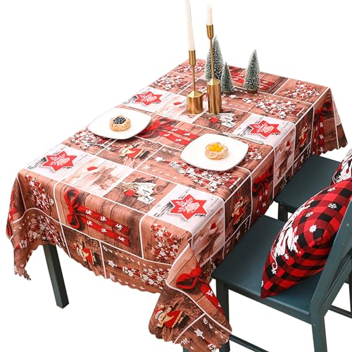 CHENGZI Kreative Weihnachtsdekoration und Dekoration mit bedruckter Tischdecke Weihnachtstischdekoration und Esstischzubehör (Star) von CHENGZI