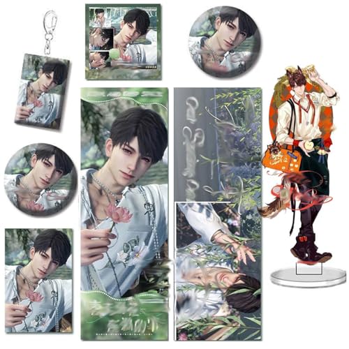 CHENJIRA Love＆Deepspace Spring Dekoration 7 Set, Sylus Rafayel ShenXingHui Zayne Caleb Cosplay Acryl Stand Anhänger Abzeichen, Spiel Peripheriegeräte Merch (E) von CHENJIRA