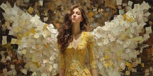 Diamond Painting Engel, 5D Diamond Painting Groß XXL 100x200cm, DIY Diamant Painting Bilder Retro Diamant Malerei Cross Stitch Stickerei Kunsthandwerk Set für Erwachsene, Haus Wanddekorationen (RD1) von CHENLICXLF