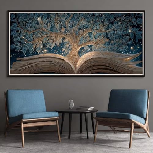 Diamond Painting Erwachsene Groß XXL 70x140cm, 5D Diamant Painting Bilder Baum Des Lebens Eckige Steine Diamond-Painting Buch Diamant Kunst Malerei Stickerei Kreuzstich für Home Wand Décor (SQ7) von CHENLICXLF