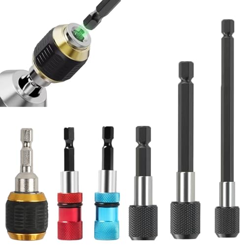 6 Stück Hex Shaft Quick-Change Adapter for Power Drill, Schnellspan-Bohrfutter, 1/4" Magnetische Bohrer Verlängerung, Selbstsperrende Schnellwechsel Bithalter, Bohrfutter Adapter für Schrauben, Bohrer 6 Stück Hex Shaft Quick-Change Adapter for Power Drill, Schnellspan-Bohrfutter, 1/4" Magnetische Bohrer Verlängerung, Selbstsperrende Schnellwechsel Bithalter, Bohrfutter Adapter für Schrauben, Bohrer von CHENRI