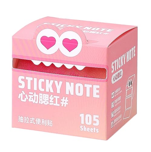 Cute Monster Pattern Sticky Note, Niedliche Monster Muster Haftnotizen, 105 Zettel süße Haftnotizen selbstklebend, Lustige Tier Notizzettel, Cartoon Notizbuch Geschenke für Kinder (D) von CHENRI