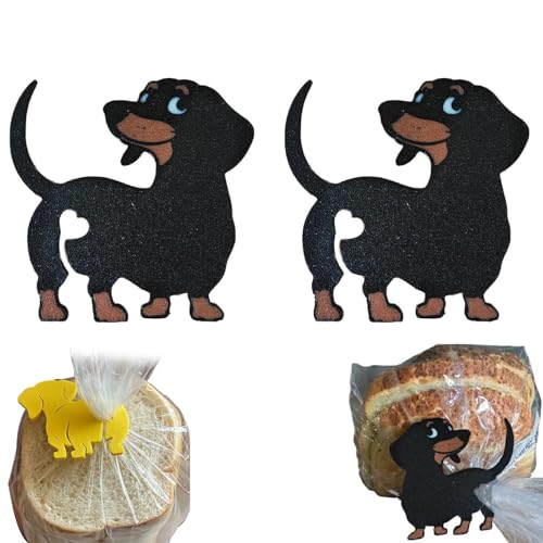 Dachshund Bread Bag Clip, Dackel Bag Clips, Lustiger 3D-gedruckter Dackel Brotbeutel Clip, Niedliche Hund Verschlussclips für Beutel, Lebensmittel Clips Geschenk für Hundeliebhaber (B) von CHENRI