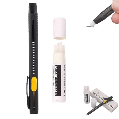 Heat Erasable Fabric Marker for Sewing, Wärmeentfernbarer Stoffmarker, Hitze Löschbar Stifte für Stoff, Waschbare Abwischbare Stoffmarkierstifte, Stoffmarker zum Quilten, Nähen, Schneidern (1Set) von CHENRI