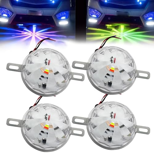 Universal Waterproof LED Chassis Lights, wasserdichte LED Bodenbeleuchtungs, Hochhelle Multifunktionale Neon Unterbodenbeleuchtung, RGB Mehrfarbige Unterbodenleuchten für Dekoration (4PCS) von CHENRI