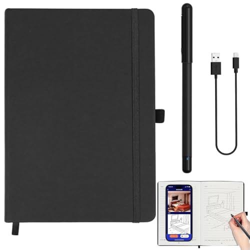 Xnote - Ai-Powered Smart Writing Set, Xnote Intelligente Notizbücher & Stifte mit Echtzeit-Synchronisation, Grafiktablett für Laptop, kabelloses Bluetooth Digitales Notizbuch für Notizen, Meetings von CHENRI