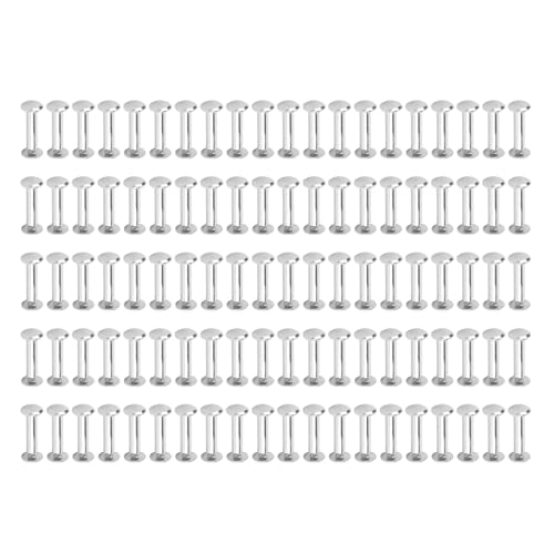 CHEOTIME 100 Sets M2.5 Nietenbolzen-Set, 0,14 x 0,55 x 0,28 Zoll, Flachrundkopf-Nietenbolzen-Befestigungsset, Reparaturnieten-Set, verschiedene Bindeschraubennieten, verwendet für (3,5 * 14 * 7mm) von CHEOTIME