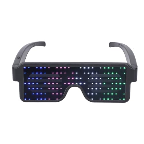 CHEOTIME LED Glühen Brille, USB wiederaufladbare Partygläser 164 Perlenleuchtbrillen, Multicolor Festival Eyewear Cosplay Accessoire für Erwachsene Teenager Kinder Kinder von CHEOTIME