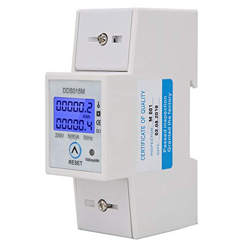 CHEOTIME Watt-Stunden messer mit LCD-Display, einphasiger Wechselstrom-Digital-Energie monitor 5A-80A Bereich DIN-Schienen-Leistungs messer für Wohn-oder Industrie zwecke CHEOTIME Watt-Stunden messer mit LCD-Display, einphasiger Wechselstrom-Digital-Energie monitor 5A-80A Bereich DIN-Schienen-Leistungs messer für Wohn-oder Industrie zwecke von CHEOTIME