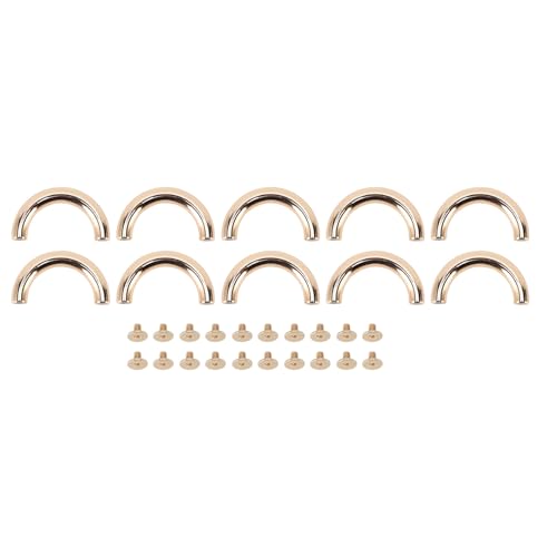 Cheotime 10 -Sets Metall D Ringstecker Schnallen für Beutel, D Ringanschluss Schnalle Bogenbrücke D Ringschnalle für Geldbeutelbeutel Hardware Nähen DIY Lederhandwerk (Gold) von CHEOTIME
