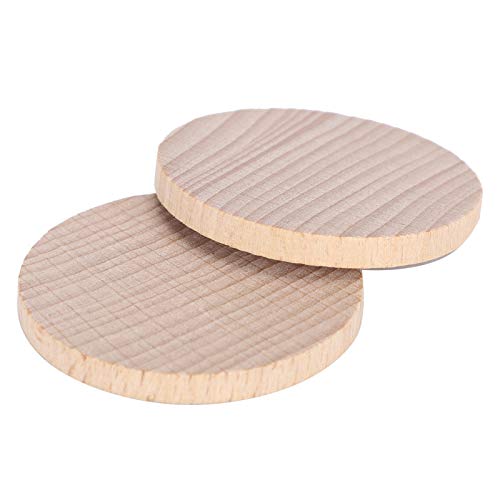 Cheotime 100pcs unvollendete Holzkreisscheibe, leere Holzscheiben unvollendete Holzringe leere Holzornamente für Dekoration DIY Bastelkunstzubehör (5cm) von CHEOTIME