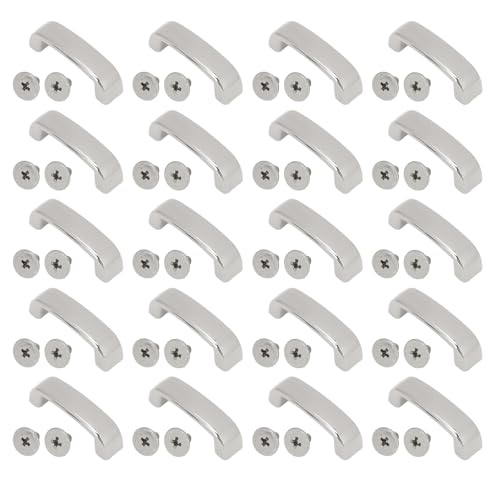 Cheotime 20 Sets Metall D Ringstecker Schnallen für Beutel, Bogenbrücke D Ring Schnalle Kettenbandanschluss mit pH Schrauben Metallring für Lederhandwerk (Silber) von CHEOTIME